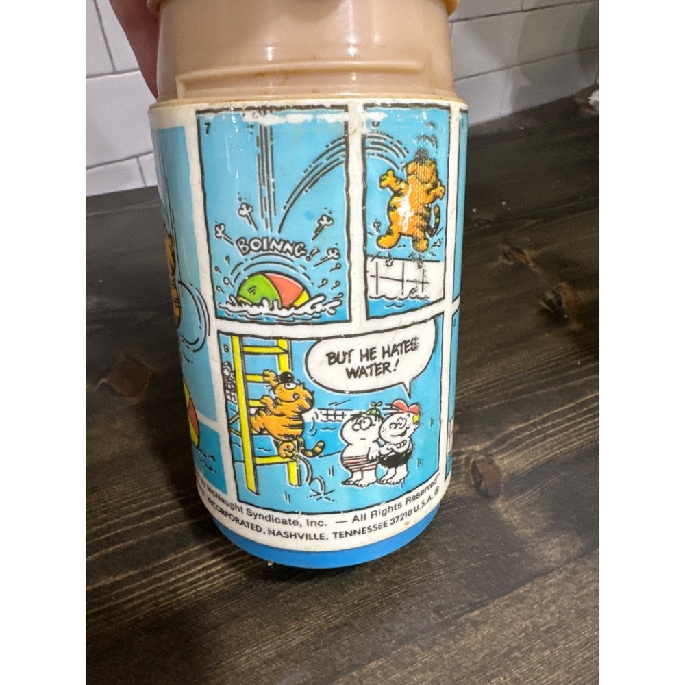 vtg 1982 aladdin industries heathcliff thermos no top - Picture 3 of 6